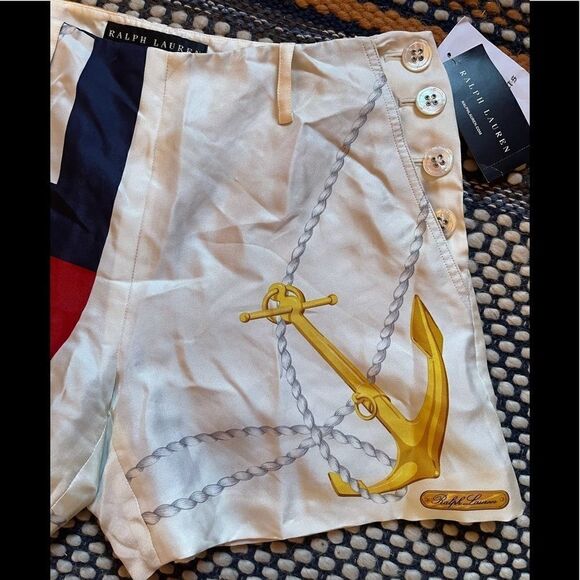 Ralph Lauren black label silk shorts sz 2 - Picture 4 of 12